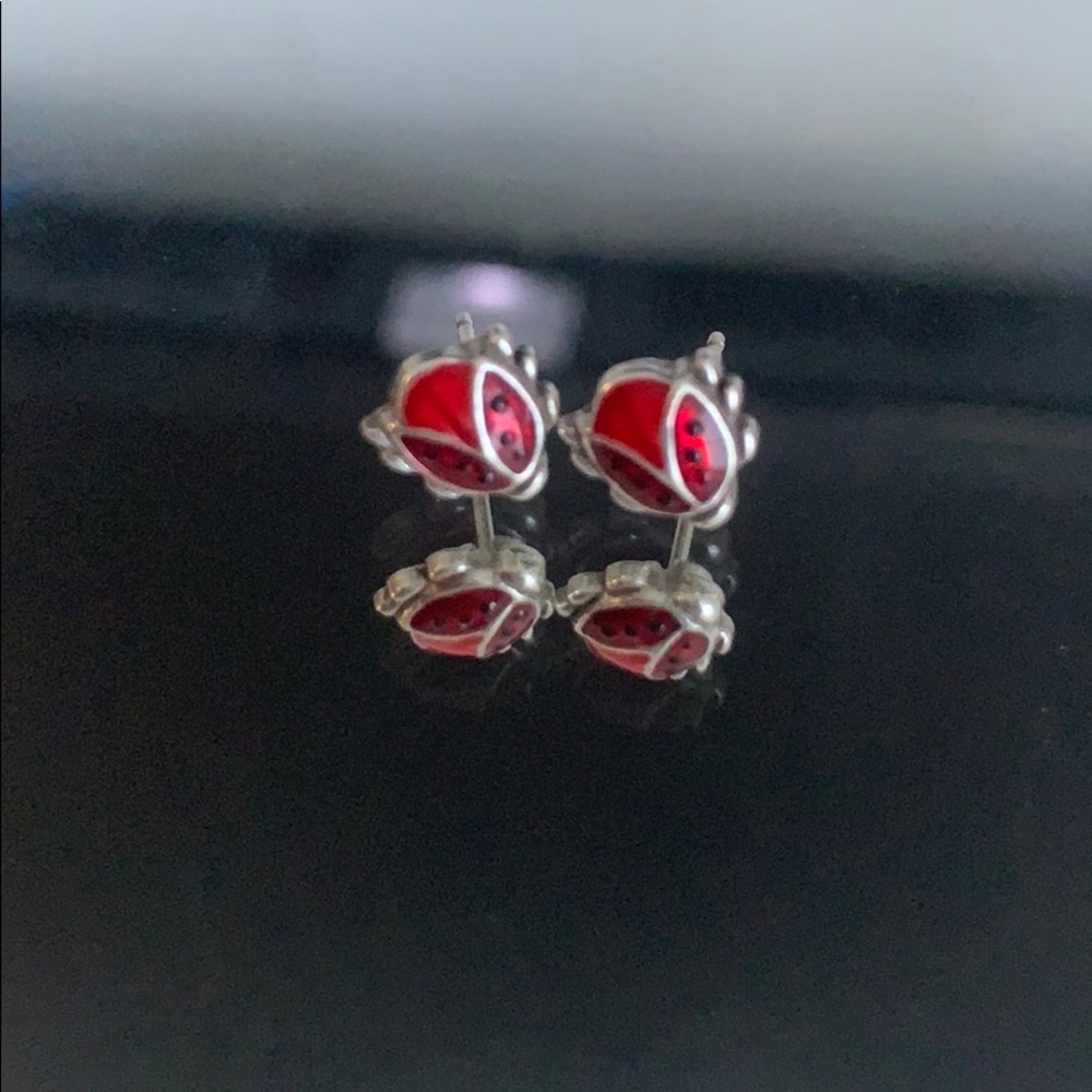 Small LadyBug Stud Earrings